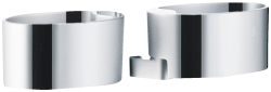 Мыльница Hansgrohe Raindance Cassetta, двойная, монтаж на душевую штангу, хром, пластиковая, овальная, для душа/мыла