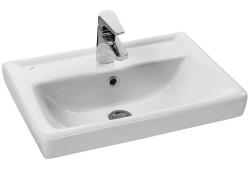 Раковина SantekТигода-55  мини 55х17х38, накладная, прямоугольная керамическая/фарфоровая, цвет белый, с отверстием под смеситель,  слив-перелив