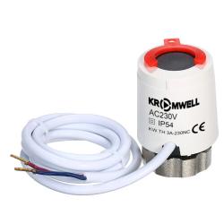 Сервопривод термоэлектрический Kromwell M30x1.5 230V нормально закрытый KW.TH 3A-230NC