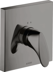 Смеситель для душа Axor Starck Organic однорычажный, скрытого монтажа, керамический, настенный/встраиваемый, без излива, без шланга/лейки, квадратный, латунь, цвет полированный черный хром