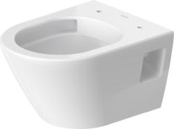 Унитаз Duravit D-Neo 37х48 см, подвесной, цвет белый, санфарфор, овальный, горизонтальный (в стену) выпуск, под скрытый бачок/инсталляцию, безободковый, без сиденья, для туалета/ванной комнаты