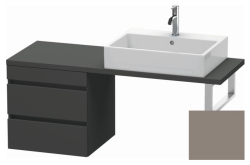 Тумба/шкафчик для консоли/столешницы Duravit DuraStyle под раковину 50х47,8х51,2 см, подвесная, ДСП, цвет: графит/базальт, 2 выдвижных ящика, прямоугольная