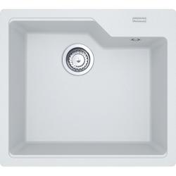 Мойка кухонная Franke URBAN UBG 610-56, 56х50 см, врезная, искусственный гранит (Fragranite+), прямоугольная, цвет белый, без отверстия под смеситель, без крыла, слив-перелив, врезная в столещницу, для кухни
