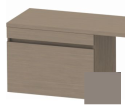 Тумба/шкафчик для консоли/столешницы Duravit DuraStyle под раковину 70х47,8х51,2 см, подвесная, ДСП, цвет: дуб терра/базальт, 1 выдвижной ящик, прямоугольная