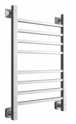 Полотенцесушитель Двин J Plaza 80/50, водяной (К3 квадрат сатин), универсальное подключение, нержавеющая сталь, настенный, форма лесенка, цвет сатин, к отоплению и ГВС, для отопления, обогрева в ванной
