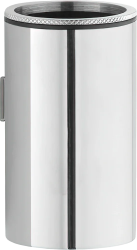 Стакан Boheme Uno, с держателем, настенный, латунь, форма округлая, для зубных щеток в ванную/туалет/душевую кабину, цвет хром
