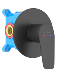 Смеситель для ванны/душа Aquatek Бетта настенный, однорычажный, встраиваемый, без излива, латунь, цвет матовый черный