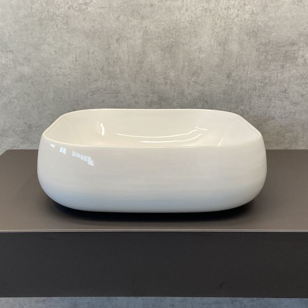 Раковина/умывальник Comforty, 45х40 см, накладная, прямоугольная, санфарфор, цвет белый, без отверстия под смеситель, без слив-перелива, умывальник