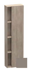 Пенал Duravit DuraStyle, 50x24x180 см, подвесной, (правый), с дверцей, с закрытыми/открытыми полками, цвет: сосна серебристая/базальт, в ванную комнату