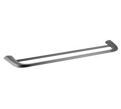 Полотенцедержатель ABBER Nord двойной, настенный, неповоротный, 600 мм нержавеющая сталь, для полотенец, в ванную/туалет/душевую кабину, цвет никель AA1553NG