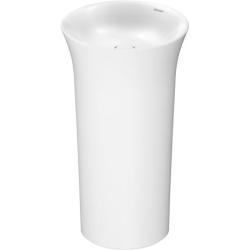 Раковина DURAVIT White Tulip 50х50х90 см, напольная, круглая, санфарфор, цвет белый, без отверстия/площадки под смеситель, слив горизонтальный/в стену, без перелива