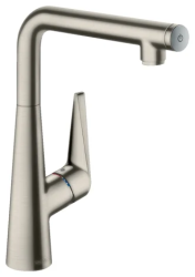 Смеситель для кухни/мойки Hansgrohe Talis Select M51, 300 1jet, однорычажный, керамический, с поворотным L-образным изливом, длина 20,8 см, латунь, цвет под сталь Смеситель для кухни/мойки Hansgrohe Talis Select M51, 300 1jet, однорычажный, керамический, с поворотным L-образным изливом, длина 20,8 см, латунь, цвет под сталь