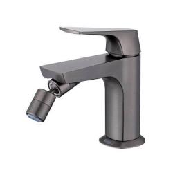 Смеситель для биде Raglo R07.50.09 однорычажный, керамический картридж, фиксированный излив, длина 156 мм, латунь, цвет графит, без шланга/лейки