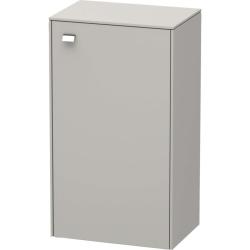 Полупенал Duravit Brioso R, 27х19,6х61 см, подвесной/напольный, (правый), с дверцей/одностворчатый, со стеклянными полками, цвет: бетонно-серый/хром, в ванную комнату