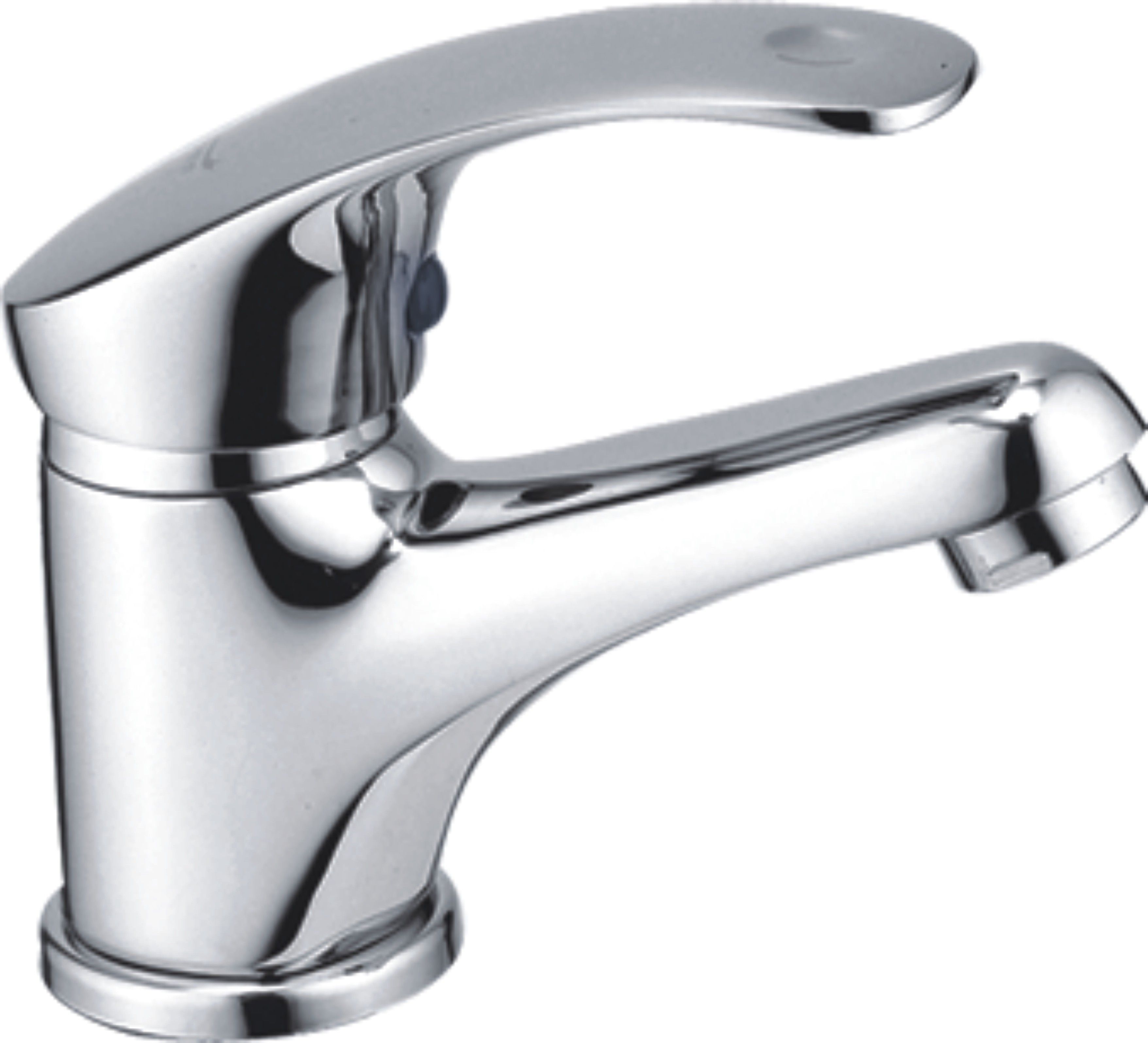 Смеситель для умывальника HAIBA однозахватный, неповоротный, латунный, длина 118 мм, латунь, цвет хром