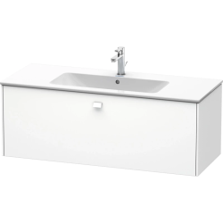 Тумба под раковину Duravit Brioso, 122х47,9х44,2 см, подвесная, 1 выдвижной ящик, ДСП, цвет: белый матовый, шкафчик навесной, механизм доводчика, прямоугольная, правая/левая, в ванную комнату