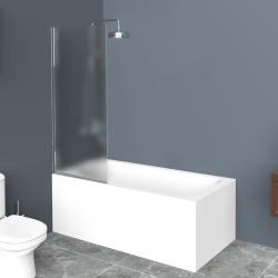 Душевая шторка на ванну BelBagno Uno, 80х150 см, текстурное стекло/профиль хром, распашная, плоская/панель, правая/левая, правосторонняя/левосторонняя, универсальная