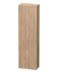 Пенал Duravit DuraStyle, 40x24x140 см, подвесной, (левый), с дверцей, с полкой, со стеклянными полками, цвет: дуб европейский/белый матовый, в ванную комнату