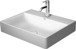 Раковина DURAVIT DuraSquare 60х47х14,5 см, подвесная, прямоугольная, санфарфор, цвет белый, 2 отверстия под смеситель, без перелива