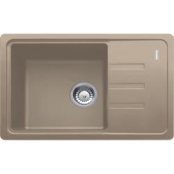 Мойка кухонная Franke MALTA BSG 611-62, 62х43,5 см, врезная, искусственный гранит (Fragranite+), прямоугольная, цвет миндаль, без отверстия под смеситель, с крылом, оборачиваемая