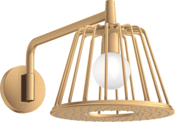 Лейка душевая Axor ShowerSolutions 120 3jet, настенная, регулируемая, круглая, с 3 режимами, латунная, цвет полированная бронза, ручная, для душа/ванной