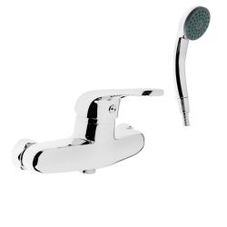 Смеситель для душа Accoona, настенный, однорычажный, без излива, с душевым набором, цинк, цвет хром, комплект