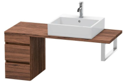 Тумба/шкафчик для консоли/столешницы Duravit DuraStyle под раковину 30х54,8х51,2 см, подвесная, ДСП, цвет: орех темный, 2 выдвижных ящика, прямоугольная