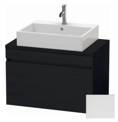 Тумба под раковину для консоли/столешницы Duravit DuraStyle 80х54,8х51,2 см, подвесная, ДСП, цвет: дуб черный/белый матовый, 1 выдвижной ящик, прямоугольная