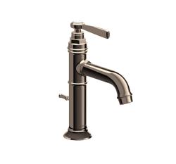 Смеситель для раковины Axor Montreux 100, однорычажный, с рычаговой рукояткой, фиксированный излив, длина излива 14,2 см, керамический, латунь, цвет полированный никель, со сливным гарнитуром