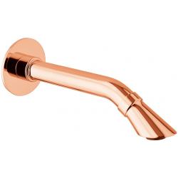 Излив Webert Opera настенный, латунь, розовое золото, округлый, с аэратором, l-образный, встраиваемый/встроенный, для смесителя/ванны/ванной/душевой