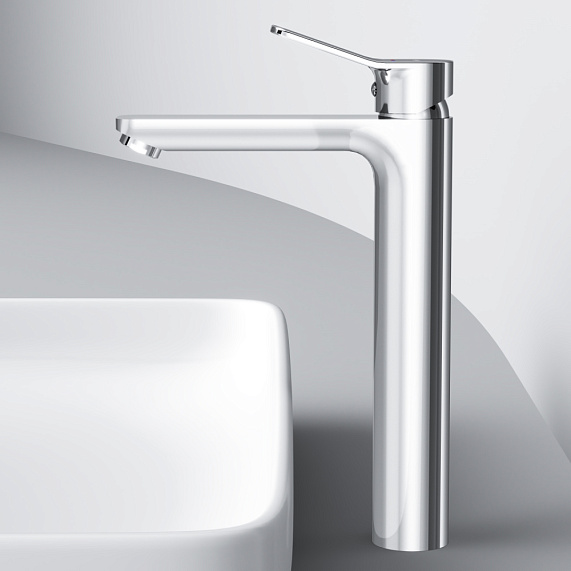 Смеситель для раковины Am.Pm X-Joy однорычажный, излив средний, длина 155 мм, керамический, латунь, цвет хром, без донного клапана