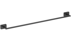 Полотенцедержатель Aquatek Либра одинарный, 600 мм настенный, неповоротный, нержавеющая сталь, для полотенец в ванную/туалет/душевую кабину, цвет матовый черный