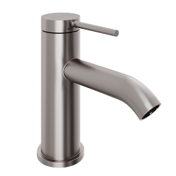 Смеситель для раковины/умывальника Abelsberg Fluida однорычажный, неповоротный/фиксированный, излив длина 91 мм высота 77 мм латунь, цвет титан