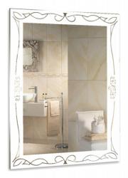 Зеркало Loranto Ампир, 53,5х75 см, без подсветки, прямоугольное, с декором, для ванны, навесное/подвесное/настенное