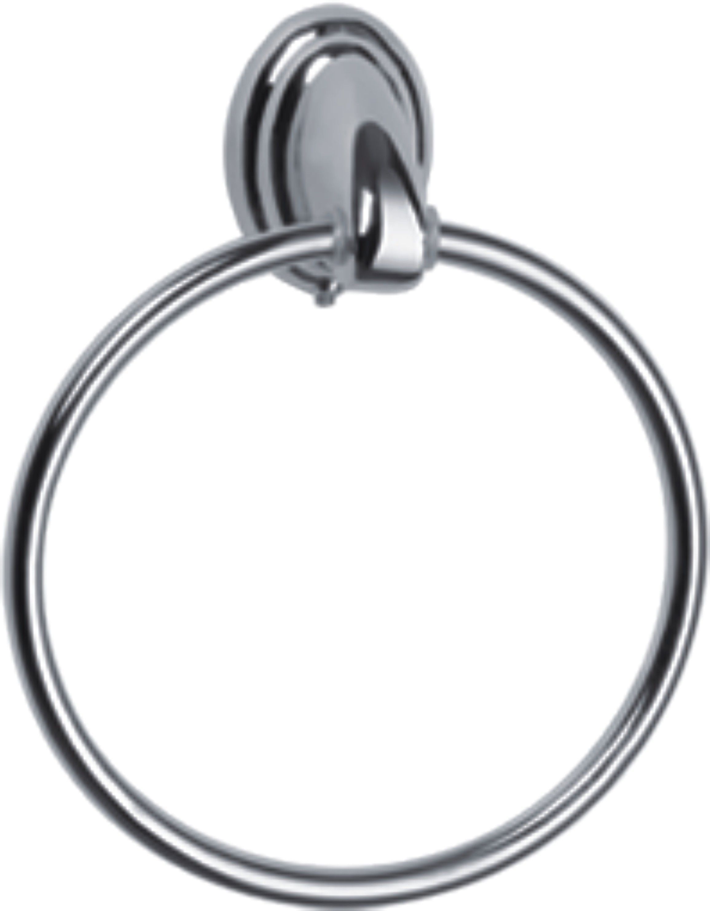 Полотенцедержатель кольцо HAIBA настенный, металлический, форма круглая, для полотенец в ванную/туалет/душевую кабину, цвет хром