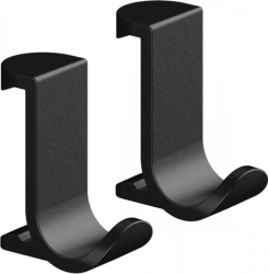 Крючок широкий Hansgrohe WallStoris, размер 3,9х3,2х1,8 см, настенный, пластиковый, форма округлая, для полотенец в ванную/туалет/душевую кабину, цвет матовый черный, к стене, подвесной, одинарный, для декоративной штанги WallStoris