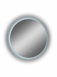 Зеркало Континент Ajour Eco 60х60 см, с LED/ЛЕД-подсветкой, круглое, выключатель сенсорный, для ванны, навесное/подвесное/настенное