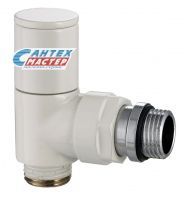 Вентиль (клапан) угловой TE-SA 1/2" (2шт) ручной, регулирующий (белый) для радиатора отопления, полотенцесушителя