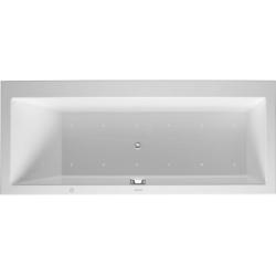 Ванна Duravit Happy D.2 180х80 см гидромассажная, пристенная, акриловая, цвет: белый, с ножками/сливом-переливом/фронтальной панелью, прямоугольная/угловая, с системой гидромассажа Air-System, с двумя наклонами для спины, правая