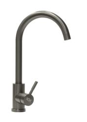 Смеситель для кухни/мойки Ukinox UM2105 GG однорычажный, поворотный, керамический, длина излива 200 мм, нержавеющая сталь, цвет воронёная сталь