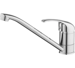 Смеситель для кухни/мойки AQUEDUC однорычажный, поворотный, керамический, длина излива 235 мм, высота 130 мм, цинк 346149