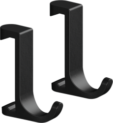 Крючок узкий Hansgrohe WallStoris, размер 3,9х3,3х1 см, настенный, пластиковый, форма округлая, для полотенец в ванную/туалет/душевую кабину, цвет матовый черный, к стене, подвесной, одинарный, для декоративной штанги WallStoris