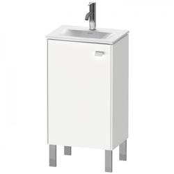 Тумба под раковину Duravit Brioso, 44х31х68,5 см, напольная, цвет: белый глянец, 1 распашная дверца/одностворчатая, стеклянная полка, ДСП, прямоугольная, правая, в ванную комнату
