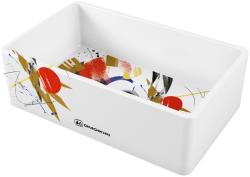 Мойка кухонная Omoikiri Mikura 76-Tokyo 1, 76х46 см, врезная/фронтальная, керамическая (Natceramic), прямоугольная, цвет белый, без отверстия под смеситель, без крыла, без слив-перелива