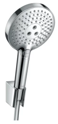 Душевой гарнитур Hansgrohe Raindance Select S 120 3jet, длина 125 см, лейка круглая, комплект: ручной душ/держатель для душа/шланг для душа, пластиковый, цвет хром, наружного монтажа, настенный, для душа/ванной