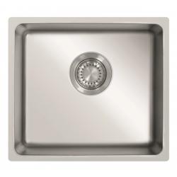 Мойка 440х490 см TopZero серия Micro, универсальная, из нержавеющей стали, полированная, прямоугольная, отверстие под смеситель, слив-перелив, для кухни