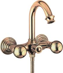 Смеситель для ванны/душа Cezares Aphrodite, настенный, двухвентильный, поворотный, длина 120 мм, керамический, латунь, цвет бронза