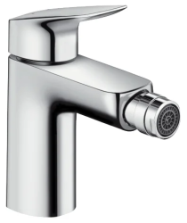 Смеситель для биде Hansgrohe Logis 100 однорычажный, керамический, фиксированный излив, длина 11,9 см, латунь, цвет хром, без шланга/лейки