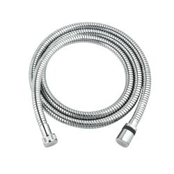 Шланг для душа Lemark, Turn-Free, от 150 до 200 см (растяжной), 1/2” и 1/2”  для душа/лейки/ванны, в металлической/стальной двойной оплетке, без лейки, внутренняя резьба, нержавеющая сталь, покрытие хром, цвет хром