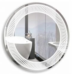 Зеркало Silver Мirrors Марс, 77х77 см, с LED/ЛЕД-подсветкой, круглое, выключатель сенсорный с функцией диммера, для ванны